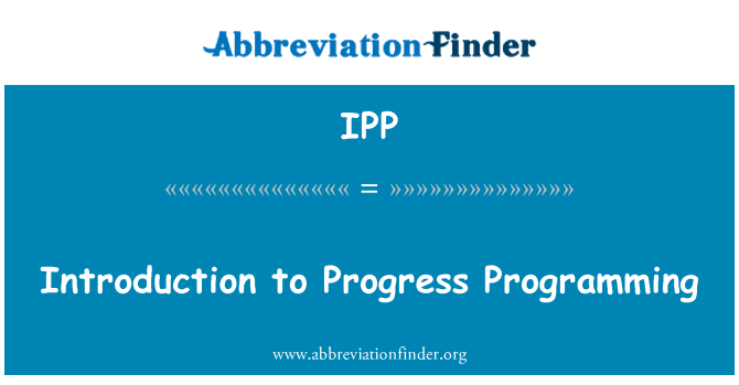 IPP: Introdução à programação de progresso