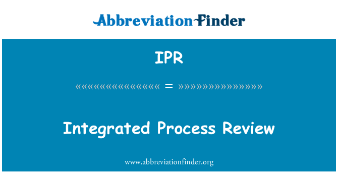 IPR: Integrētā procesa pārskats
