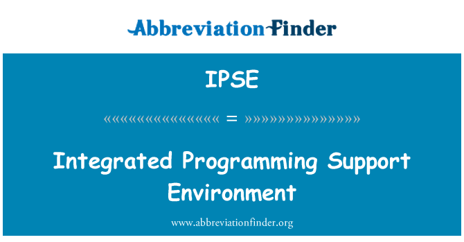 IPSE: Ambiente de suporte de programação integrada