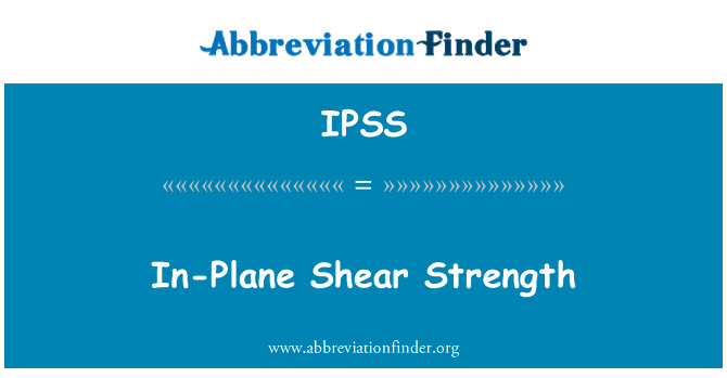 IPSS: Qawwa tal-Shear fil-pjan