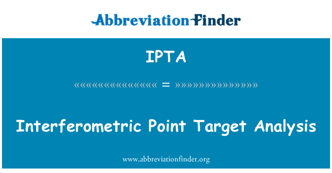 IPTA: 干涉点目标分析