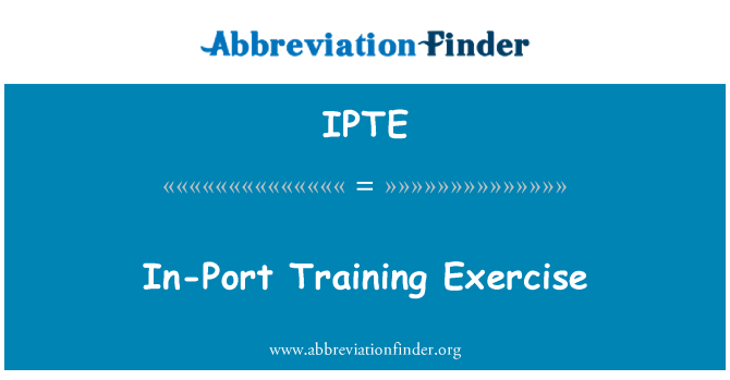 IPTE: Nan-Port egzèsis