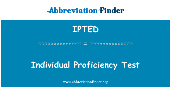 IPTED: Tès Proficiency grenn pa grenn