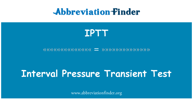 IPTT: Selang tekanan transien tes