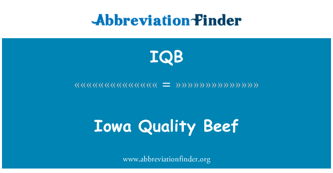 IQB: Iowa bon kalite vyann bèf