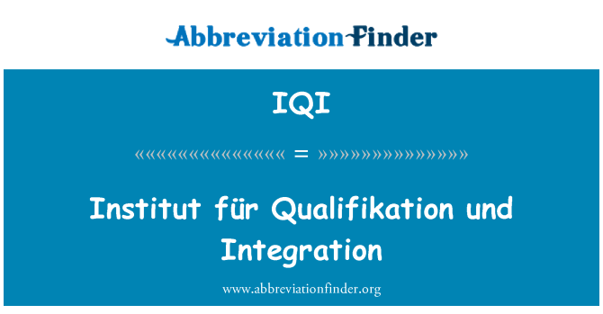 IQI: Institut für Qualifikation und integrace