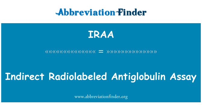IRAA: Test dell'antiglobulina radiomarcato indiretta
