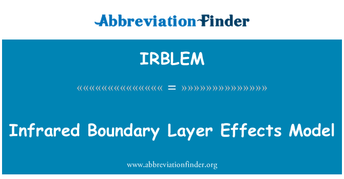 IRBLEM: نموذج الآثار طبقة حدود الأشعة تحت الحمراء