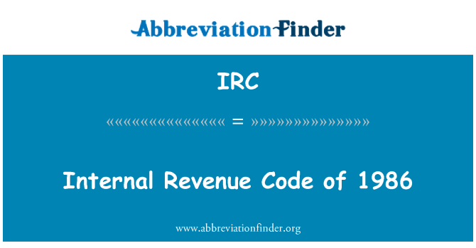 IRC: Internal Revenue Code av 1986