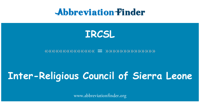 IRCSL: המועצה הבין-דתית של סיירה לאונה