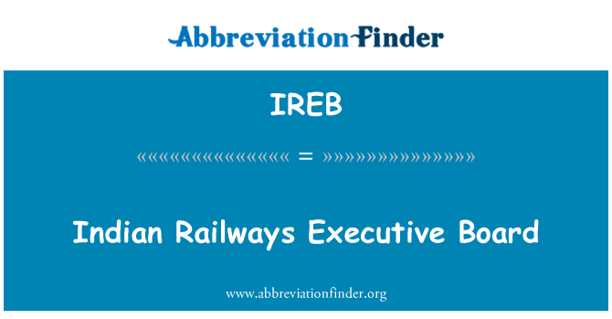 IREB: Comitato esecutivo indiano delle ferrovie