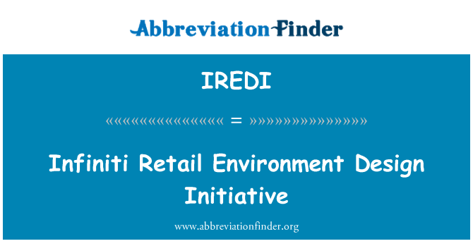 IREDI: انفناٹا ریٹیل ماحول ڈیزائن اقدام