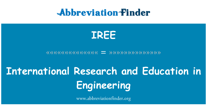 IREE: Internacional d'investigació i educació en Enginyeria