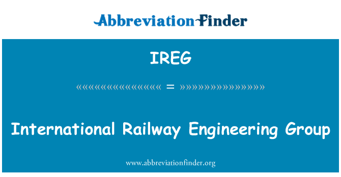 IREG: קבוצת הנדסה הרכבת הבינלאומית