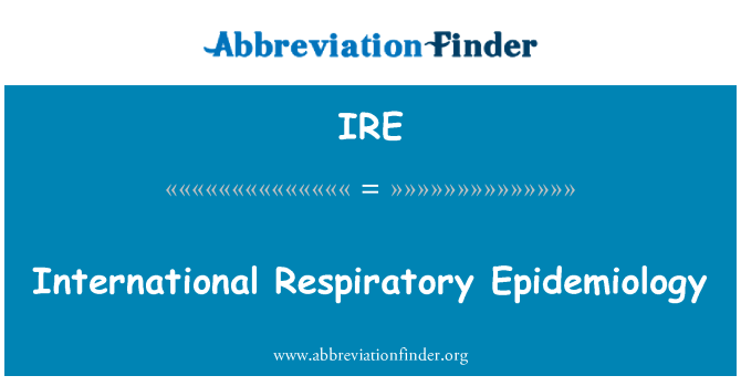 IRE: Mednarodni dihal epidemiologije