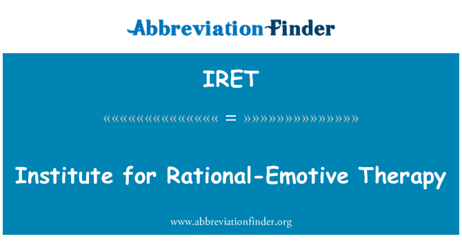 IRET: Istitut għat-terapija razzjonali tal-Emotive