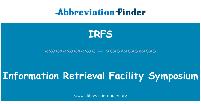 IRFS: Načítání informací o zařízení Symposium