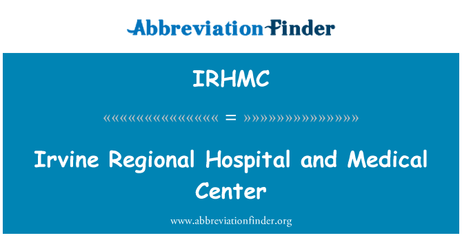 IRHMC: 歐文地區醫院和醫療中心