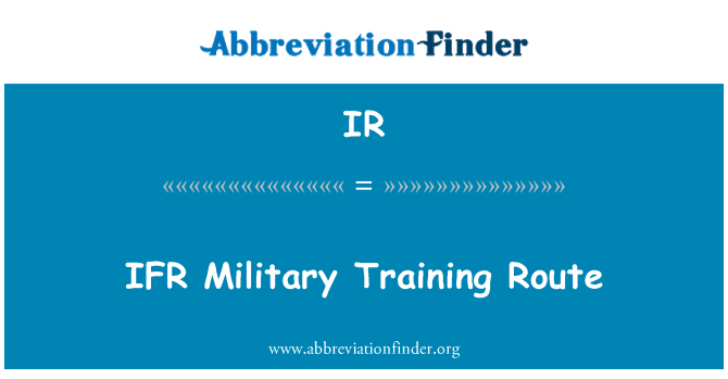 IR: IFR militær uddannelse rute