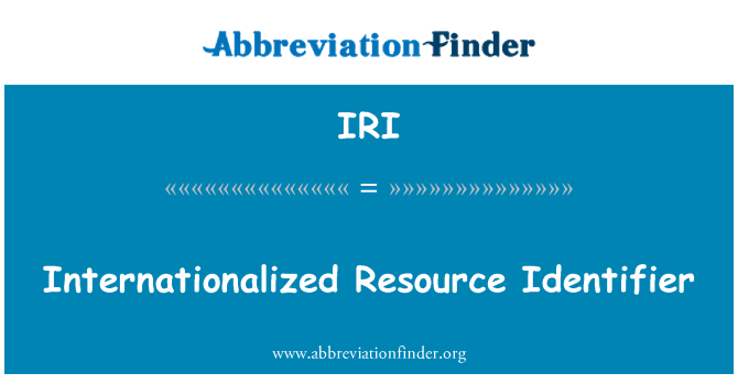 IRI: מזהה משאבים בינלאומיים