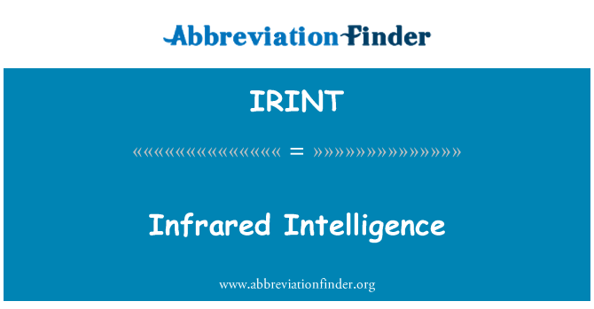 IRINT: Infračervené inteligence