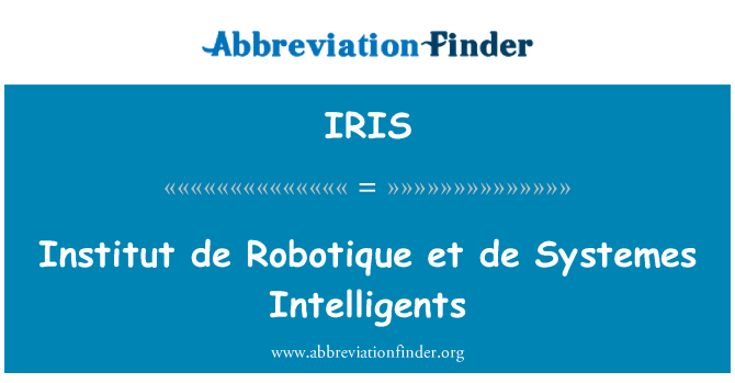 IRIS: Enstiti de Robotique et de Systemes Intelligents