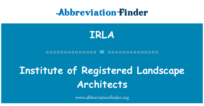 IRLA: Institute of rekisteröity maisema-arkkitehdit