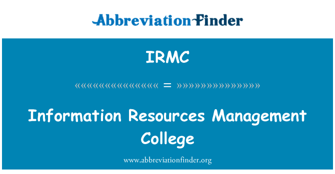 IRMC: Informasjon ressurser Management College