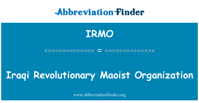 IRMO: 伊拉克革命毛派组织