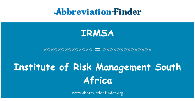 IRMSA: Instituudi riski juhtimise Lõuna-Aafrika