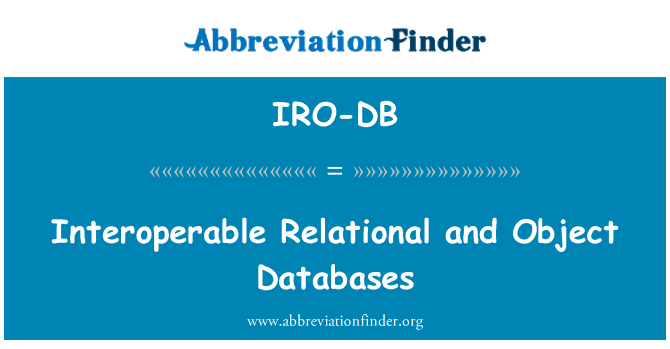 IRO-DB: Dioperasikan relasional dan database objek