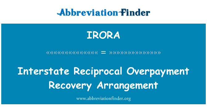 IRORA: ترتيب استرداد المدفوعات الزائدة المتبادلة بين الدول