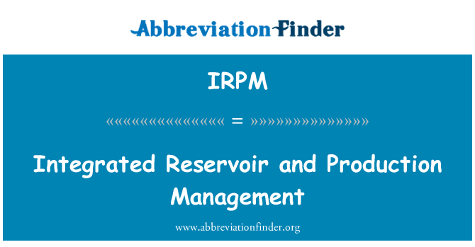 IRPM: Integrierte Reservoir und Produktions-Management