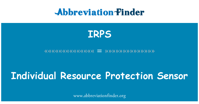 IRPS: Senzor ochrany jednotlivých zdrojů