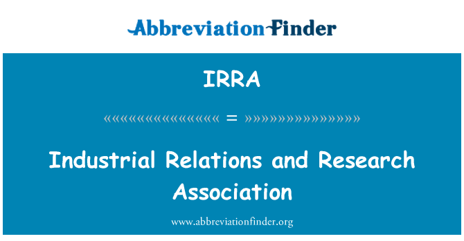 IRRA: 工业关系与研究协会