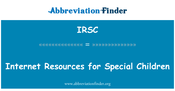 IRSC: 特殊儿童的互联网资源