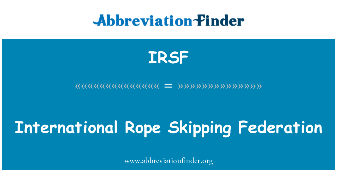 IRSF: International de corde à sauter Fédération
