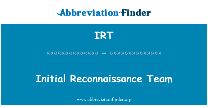 IRT: ابتدائی جاسوسی ٹیم