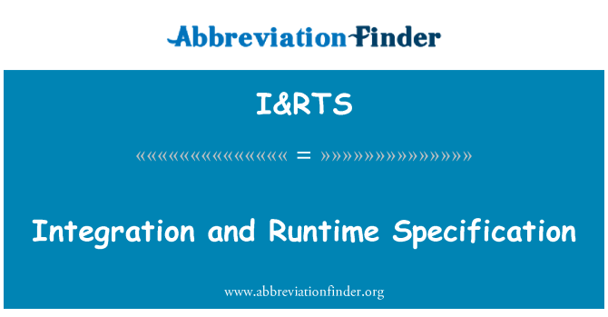 I&RTS: Integrering og Runtime spesifikasjon