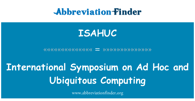 ISAHUC: Symposium entènasyonal sou èspesyal ak Omniprésente Informatique