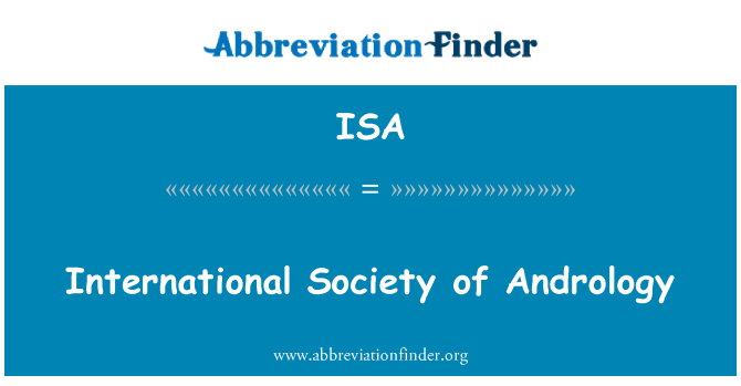 ISA: Mezinárodní společnost andrologie
