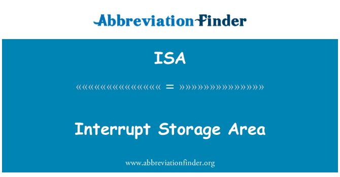 ISA: Avbryta lagringsområde