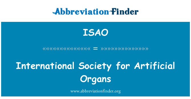 ISAO: Société internationale d'organes artificiels