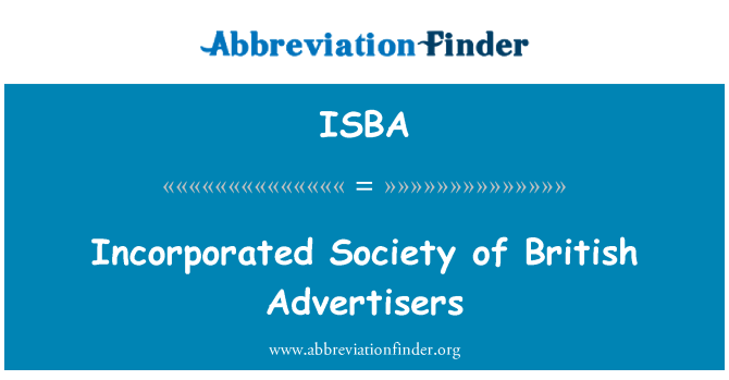 ISBA: Intégrée sosyete Des Annonceurs Anglè