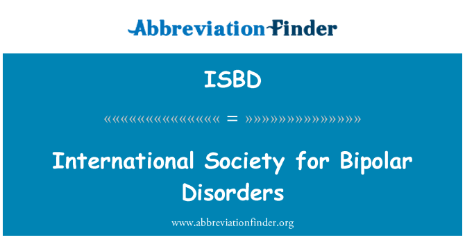 ISBD: 양극성 장애에 대 한 국제 사회