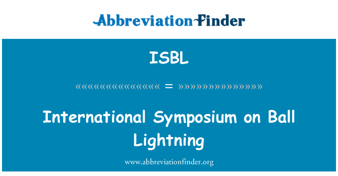 ISBL: Simposium Internasional Petir bola