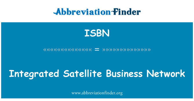 ISBN: Tan-netwerk tan-negozju integrata bis-satellita