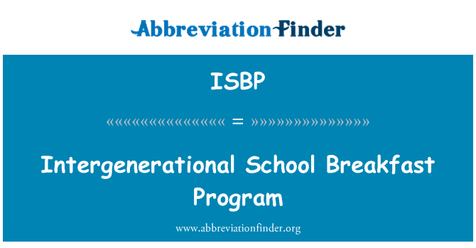 ISBP: 代際學校早餐計畫