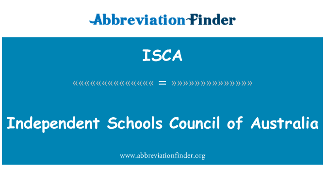 ISCA: Tal-Kunsill ta ' l-iskejjel indipendenti ta ' l-Awstralja
