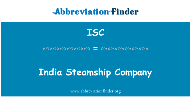 ISC: Indija laivų garo bendrovė